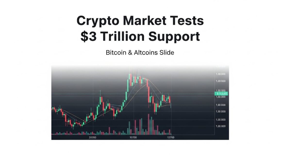 Crypto Market Tests $3 Trillion Support Bitcoin & Altcoins Slide