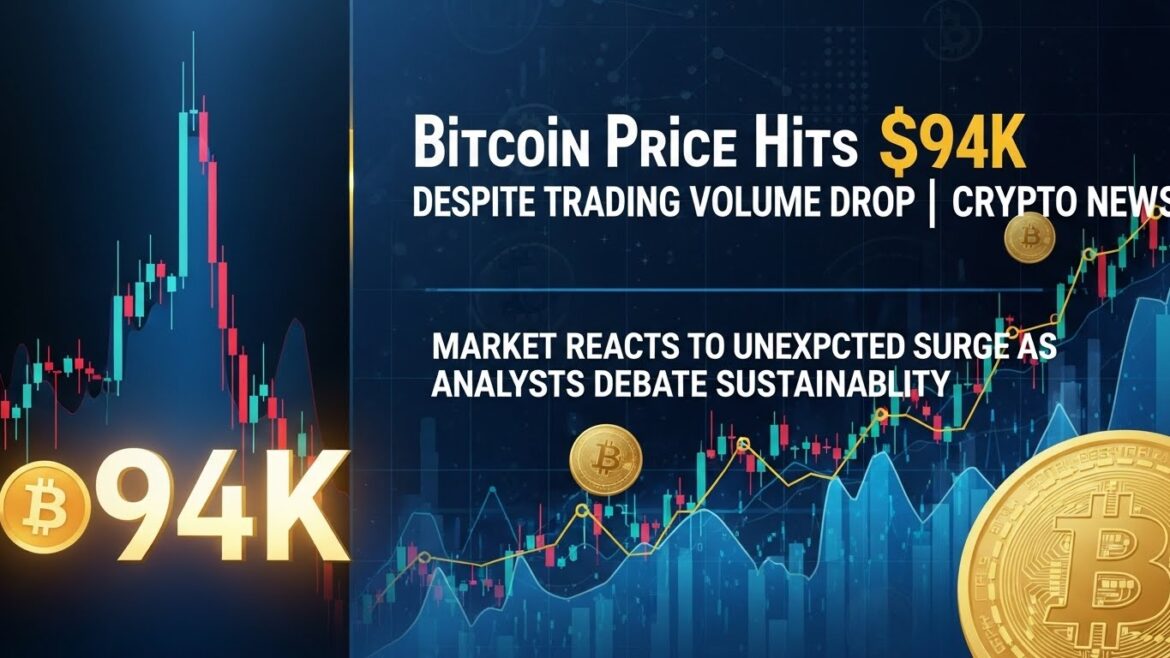 Bitcoin Price Hits $94K Despite Trading Volume Drop Crypto News