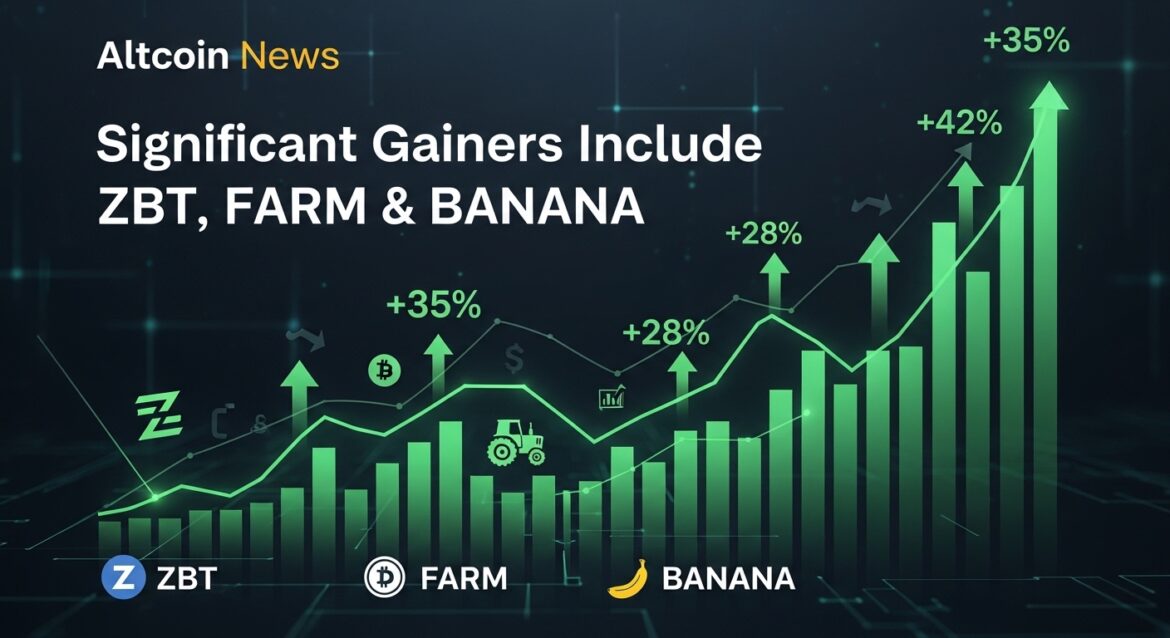 Altcoin News Significant Gainers Include ZBT, FARM & BANANA
