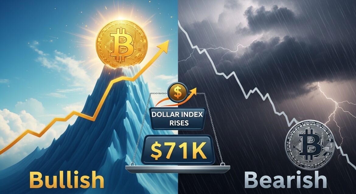 Bitcoin Holds Above $71K as Dollar Index Rises Bullish or Bearish