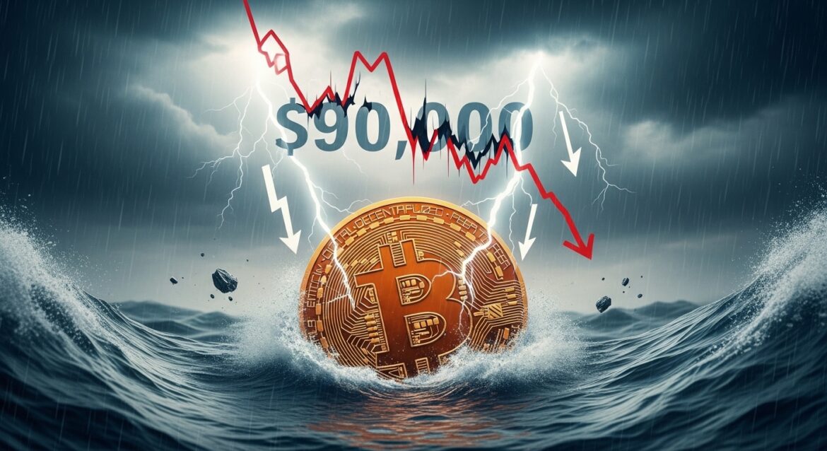 Bitcoin Recovery Rally Struggles as BTC Falls Below $90K Mark